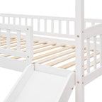 Letto a soppalco con scivolo e sponda, letto a casetta con scivolo
