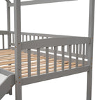 Letto a soppalco con scivolo e sponda, letto a casetta con scivolo